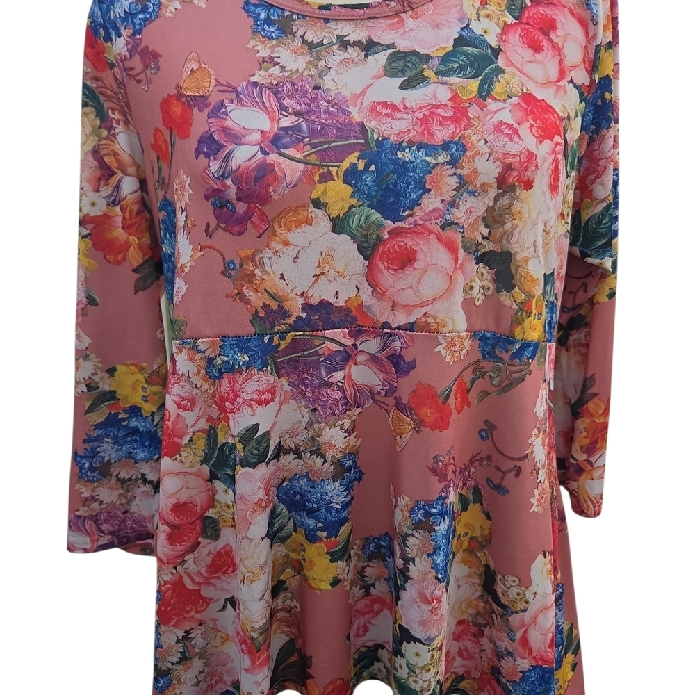 Anthropologie Pink Floral Blouse
